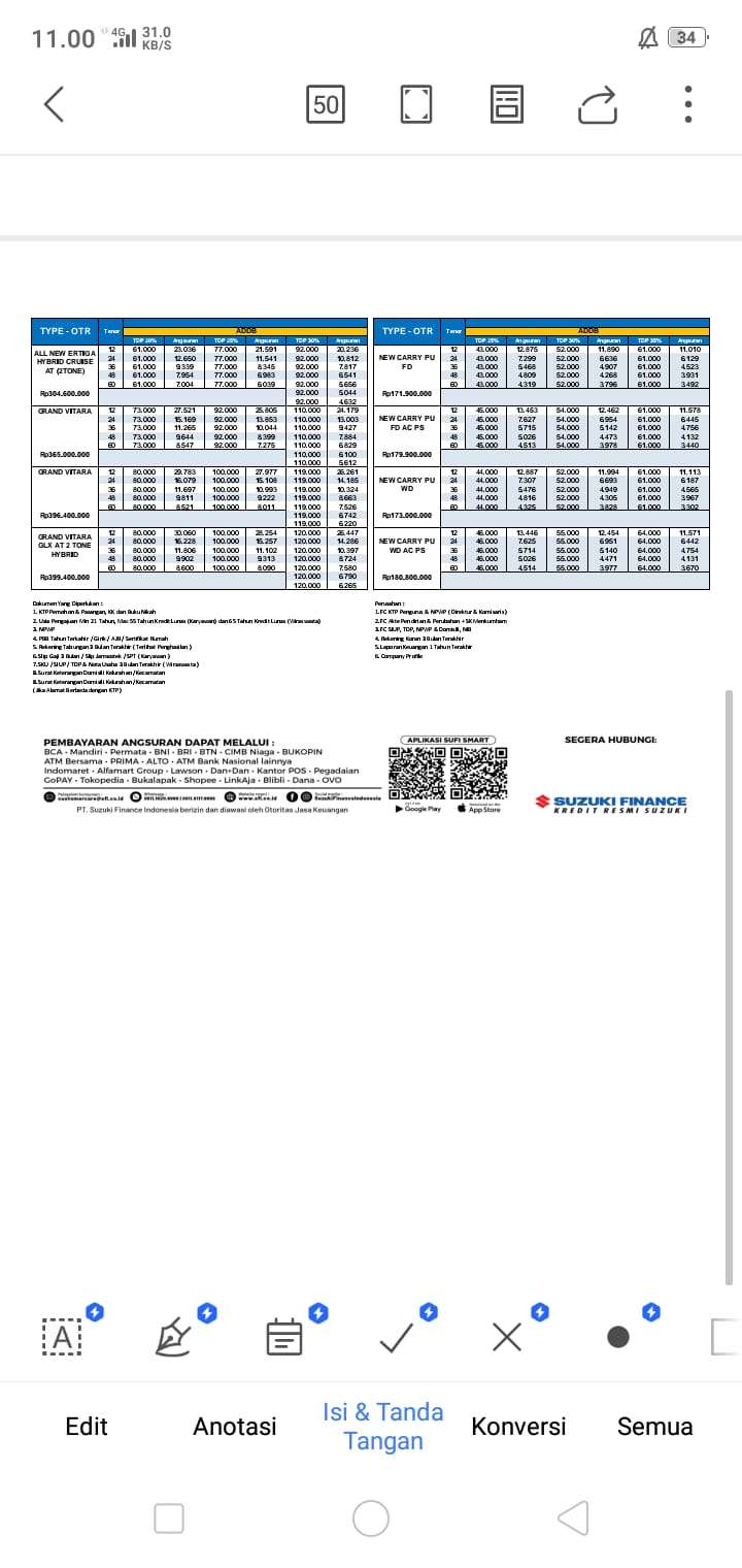 Pricelist 1